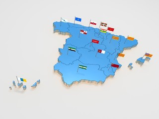 Mapa de España autonomica © Pablo de la Sierra