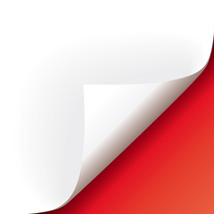 Papier Ecke rot rechts unten