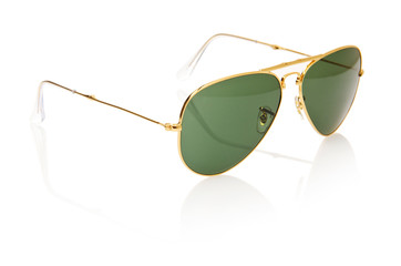 Elegant sunglasses isolated on the white