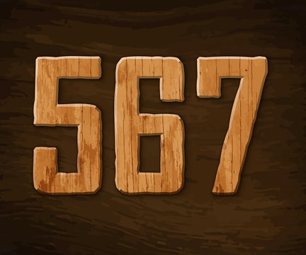 Alphabet made ​​of wood