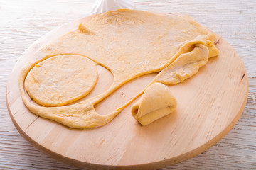 Hearts from yeast dough
