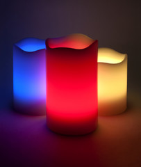 Three LED candles