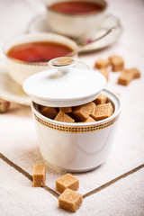 Porcelain sugar bowl