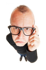 Suspicious looking nerd