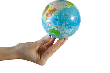 The globe in hands. Concept for environment conservation.