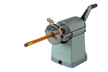 Pencil in Sharpener, isolated