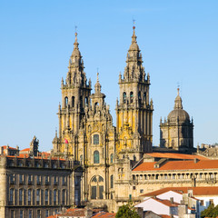 Fototapeta na wymiar Katedra w Santiago de Compostela w Hiszpanii.