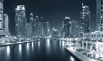 DUBAI, UAE - OCTOBER 23: View of the region of Dubai - Dubai Mar