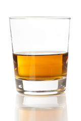 Golden Brown Whisky on the rocks