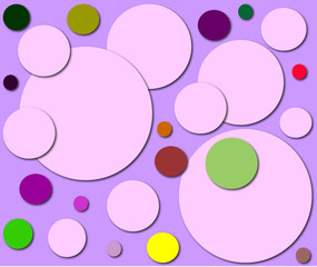 sfere con ombra su sfondo rosa