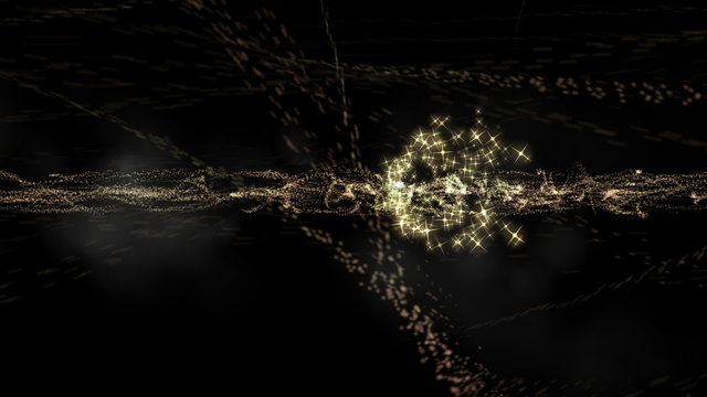 fantastic animation &ndash; glowing stars and lights &ndash; loop HD