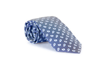 Elegant silk male tie ( necktie ) on white