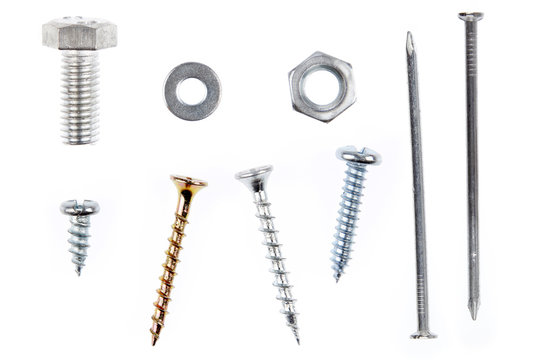 3d Iron Nail Screws Set Model