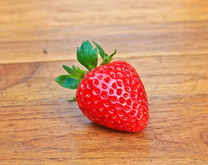 Strawberry Garden on wood