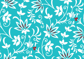 Fototapeta na wymiar Vector fancy floral wallpaper