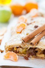 big and beautiful apple strudel