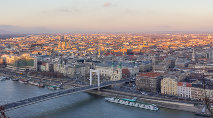 Budapest view from Gellert hill, Hungary