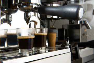 espresso in glassware