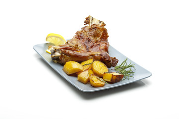 roasted lamb with potatoes