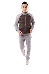 Naklejka premium Young man running
