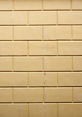 wall plastered in brick style. vertical composition