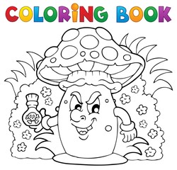 Livre de coloriage champignon thème 3