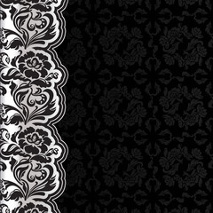 Background with lace, dark square