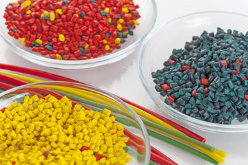 Colorful plastic masterbatch tubes