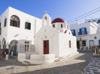 Obraz premium Little church in Mykonos