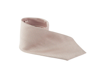 Beautiful silk necktie isolated on white background