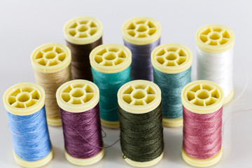 Colorful threads for sewing