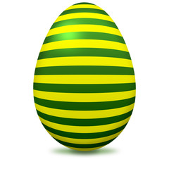 Oster Ei Gelb Grün Gestreift