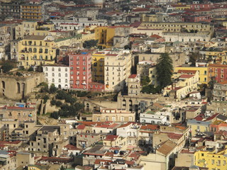 Fototapeta na wymiar Krajobraz Neapol od Maschio Angioino (Angioino Castle)