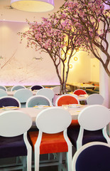 spring theme in modern restaurant