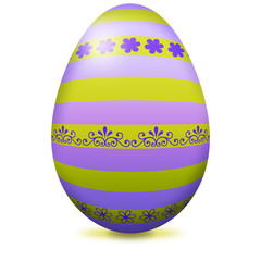 Oster Ei Bunt Gestreift