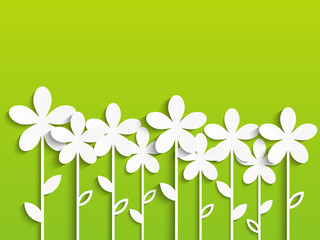 Paper floral background with place for text