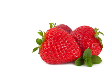 Strawberries on white background_VIII