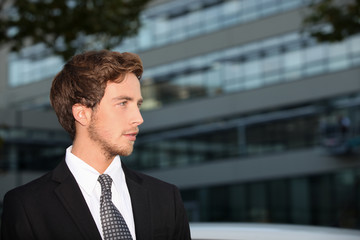 Smart student outdoors