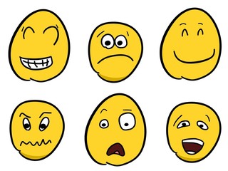 Smileys set - cartoon emoticons