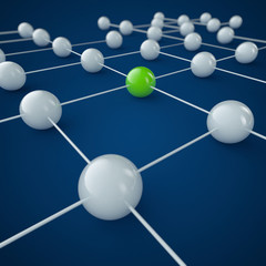 Network und Business - 3D Grafik / 3d Illustration