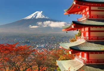 Fototapeten Berg Fuji und Pagode © SeanPavonePhoto