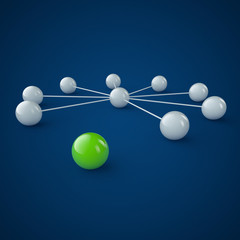 Obraz premium 3D Grafik / 3D Illustration: Network und Social Media