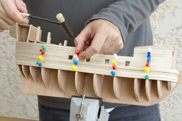 Fabrication d'un modèle réduit de galion