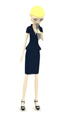 3d render of cartoon character with whistle