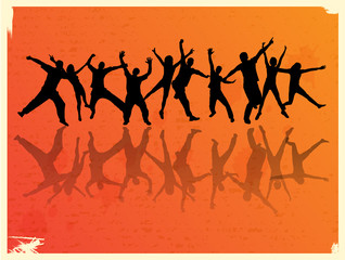 Party people vector background