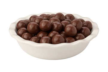 Chocolate Malt Balls isolated