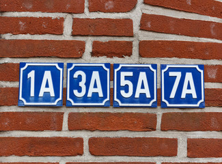 Obraz premium House numbers on wall