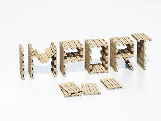 Import Schriftzug aus Europaletten