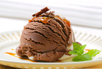 Chocolate vanilla ice cream