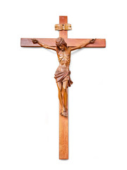 Jesus cross isolated on white